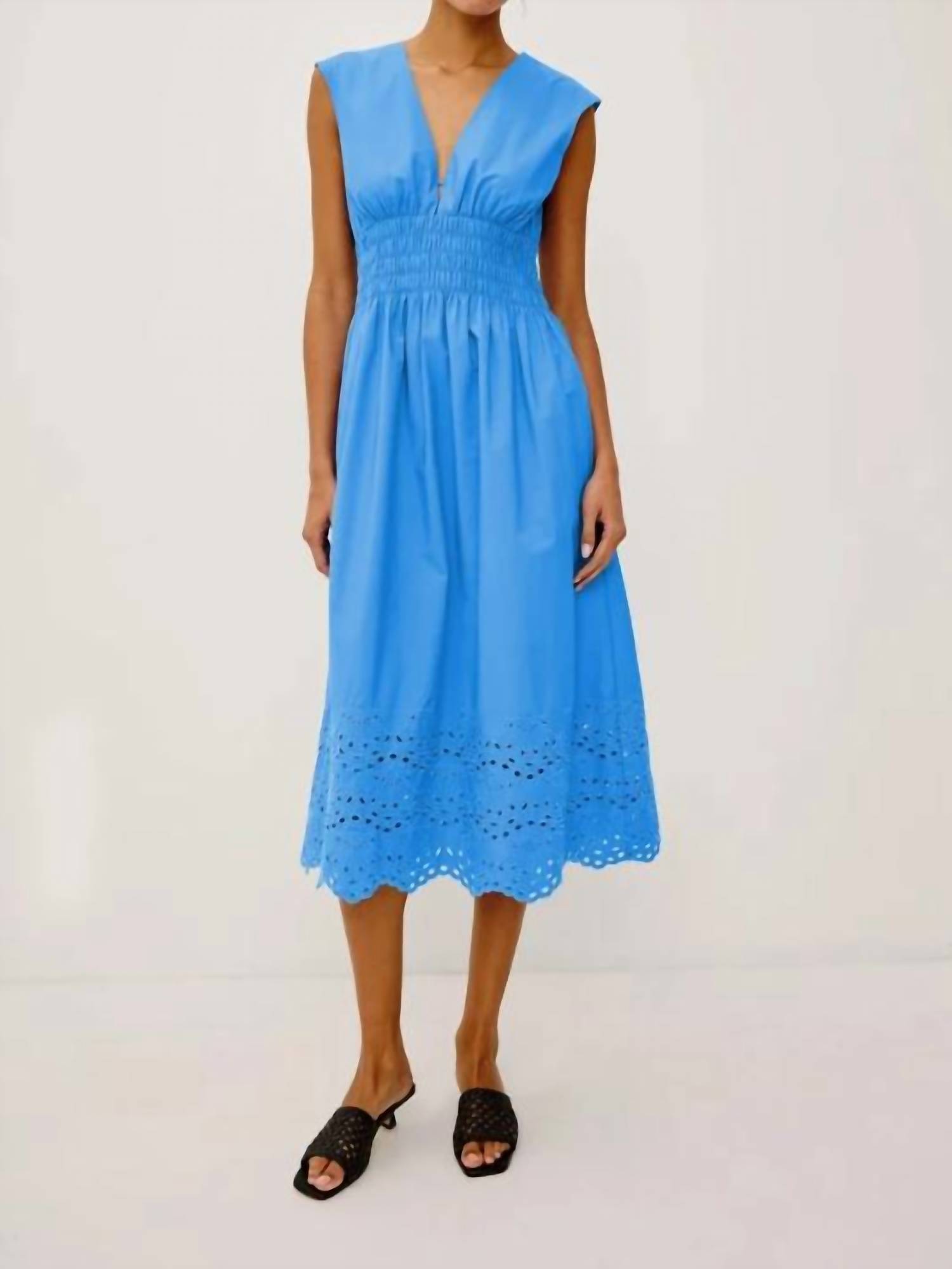 New Rails Roxanne Midi Dress In Blue Riviera